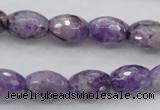 CDA333 15.5 inches 10*14mm faceted rice dyed dogtooth amethyst beads