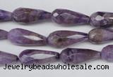 CDA340 15.5 inches 8*20mm faceted teardrop dyed dogtooth amethyst beads