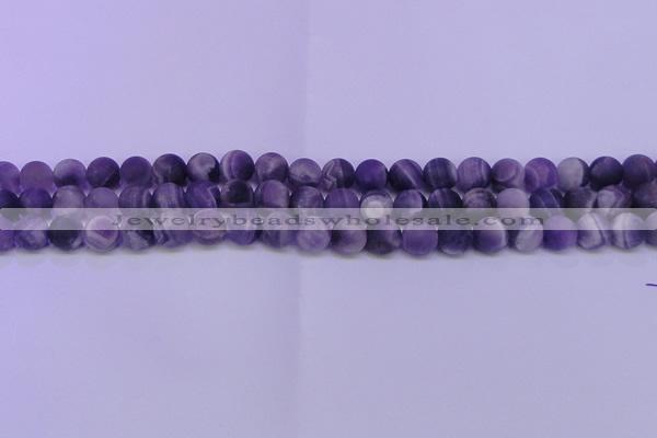 CDA350 15.5 inches 4mm round matte dogtooth amethyst beads