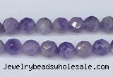 CDA59 15.5 inches 8mm faceted round dogtooth amethyst beads