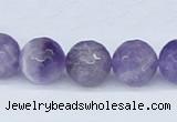 CDA62 15.5 inches 14mm faceted round dogtooth amethyst beads