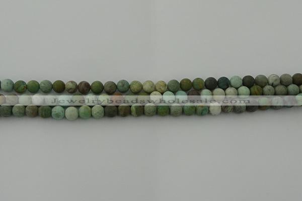 CDB101 15.5 inches 6mm round matte New dragon blood jasper beads