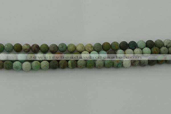 CDB102 15.5 inches 8mm round matte New dragon blood jasper beads