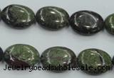 CDB211 15.5 inches 12*16mm oval natural dragon blood jasper beads