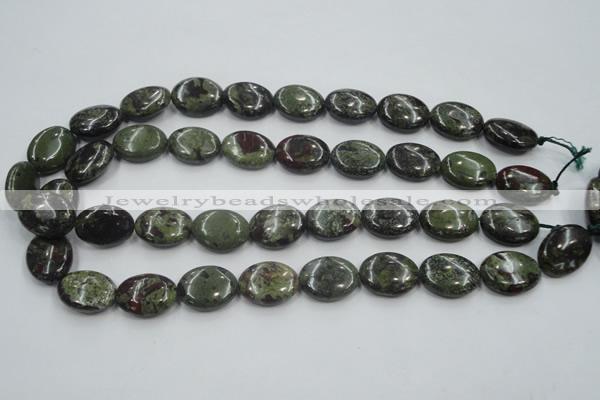 CDB212 15.5 inches 15*20mm oval natural dragon blood jasper beads