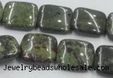 CDB221 15.5 inches 20*20mm square natural dragon blood jasper beads