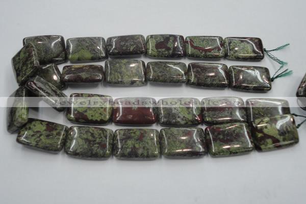 CDB223 15.5 inches 22*30mm rectangle natural dragon blood jasper beads