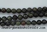 CDB228 15.5 inches 6mm round natural dragon blood jasper beads