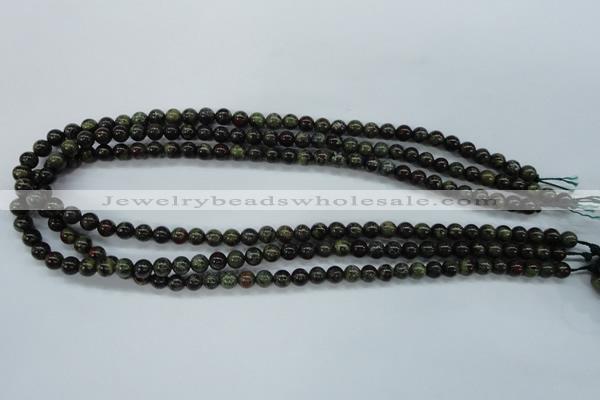 CDB228 15.5 inches 6mm round natural dragon blood jasper beads