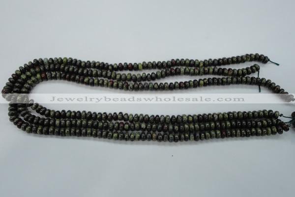 CDB233 15.5 inches 4*6mm rondelle natural dragon blood jasper beads