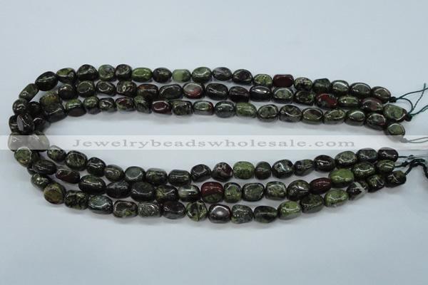 CDB236 15.5 inches 8*12mm nuggets natural dragon blood jasper beads