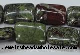 CDB244 15.5 inches 18*25mm rectangle natural dragon blood jasper beads