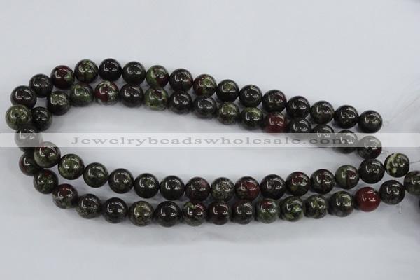 CDB252 15.5 inches 10mm round natural dragon blood jasper beads