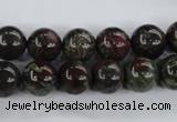 CDB253 15.5 inches 12mm round natural dragon blood jasper beads