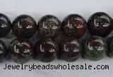 CDB254 15.5 inches 14mm round natural dragon blood jasper beads