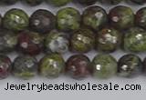 CDB321 15.5 inches 6mm faceted round dragon blood jasper beads