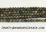 CDB342 15.5 inches 8mm round dragon blood jasper beads wholesale