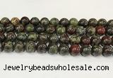 CDB344 15.5 inches 12mm round dragon blood jasper beads wholesale