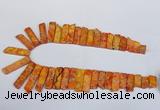 CDE1001 Top drilled 9*15mm - 10*45mm sticks sea sediment jasper beads