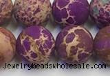 CDE1024 15.5 inches 12mm round matte sea sediment jasper beads