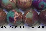 CDE1038 15.5 inches 10mm round matte sea sediment jasper beads