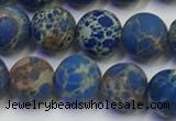 CDE1042 15.5 inches 8mm round matte sea sediment jasper beads