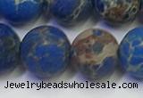 CDE1044 15.5 inches 12mm round matte sea sediment jasper beads