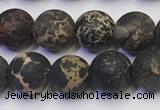 CDE1047 15.5 inches 8mm round matte sea sediment jasper beads