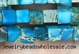 CDE1203 15.5 inches 4.5mm - 5mm cube sea sediment jasper beads