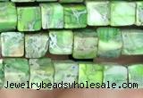 CDE1205 15.5 inches 4.5mm - 5mm cube sea sediment jasper beads