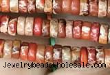 CDE1220 15.5 inches 2.5*4mm heishi sea sediment jasper beads