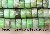 CDE1236 15.5 inches 3*6mm heishi sea sediment jasper beads