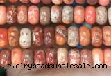 CDE1250 15.5 inches 2.5*4mm rondelle sea sediment jasper beads