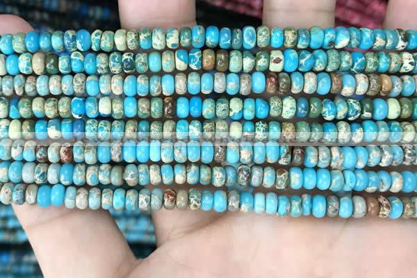 CDE1255 15.5 inches 2.5*4mm rondelle sea sediment jasper beads