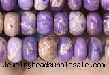 CDE1262 15.5 inches 4*6mm rondelle sea sediment jasper beads