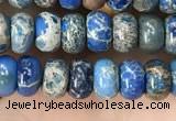 CDE1266 15.5 inches 4*6mm rondelle sea sediment jasper beads