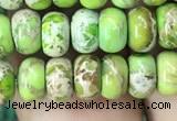 CDE1268 15.5 inches 4*6mm rondelle sea sediment jasper beads