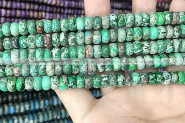 CDE1274 15.5 inches 5*8mm rondelle sea sediment jasper beads