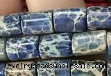 CDE1322 15.5 inches 6*8mm tube sea sediment jasper beads