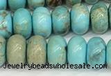 CDE1401 15.5 inches 5*8mm rondelle sea sediment jasper beads