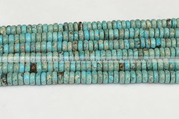 CDE1403 15.5 inches 2.5*6mm rondelle sea sediment jasper beads