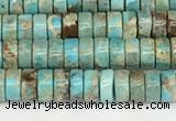 CDE1406 15.5 inches 3*4mm heishi sea sediment jasper beads wholesale