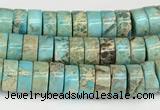 CDE1407 15.5 inches 3*6mm heishi sea sediment jasper beads wholesale