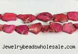 CDE1433 25*35mm - 35*45mm freefrom sea sediment jasper slab beads