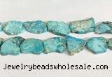 CDE1434 25*35mm - 35*45mm freefrom sea sediment jasper slab beads