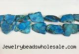 CDE1435 25*35mm - 35*45mm freefrom sea sediment jasper slab beads