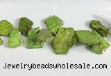 CDE1445 Top drilled 15*25mm - 30*50mm freefrom sea sediment jasper beads