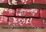 CDE1486 15.5 inches 4*13mm cuboid synthetic sea sediment jasper beads