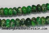 CDE161 15.5 inches 6*10mm rondelle dyed sea sediment jasper beads