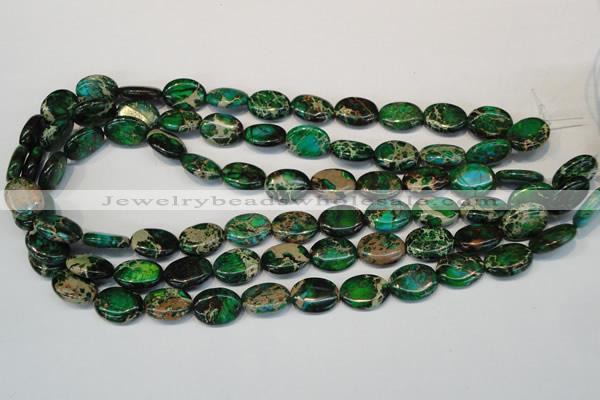 CDE181 15.5 inches 12*16mm oval dyed sea sediment jasper beads